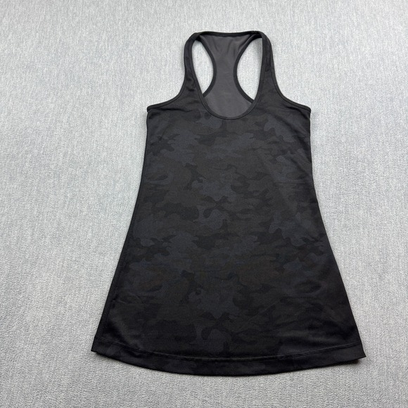 lululemon athletica Tops - Lululemon Tank Top Womens 4 Black Camo Cool Racerback II Athletic Yoga Gym Run